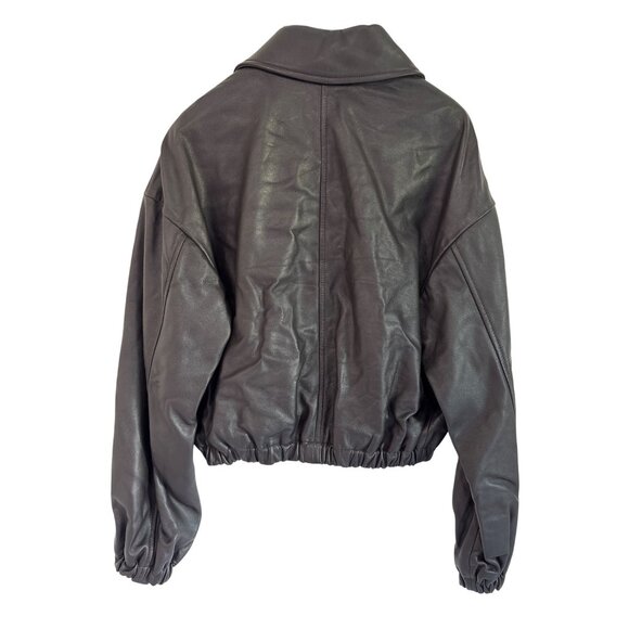 Women's Brown Leather Jacket - Picture 6 of 13